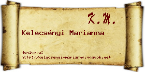 Kelecsényi Marianna névjegykártya